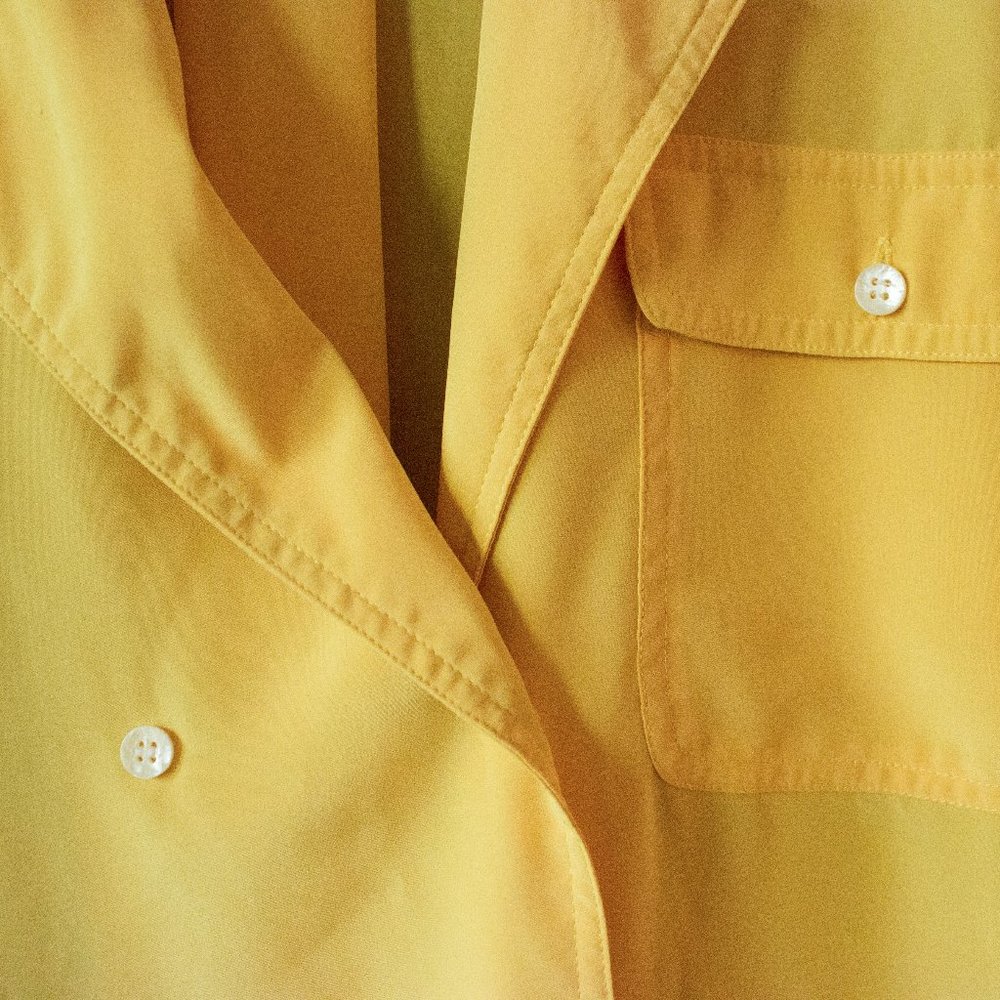 Vintage Yellow Blouse double breasted jacket Chaus - Picture 5 of 8